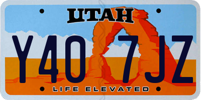UT license plate Y407JZ
