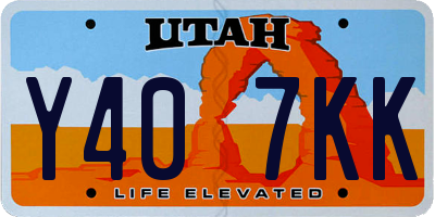 UT license plate Y407KK
