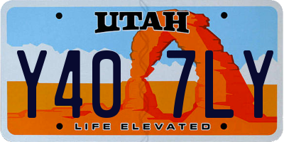 UT license plate Y407LY