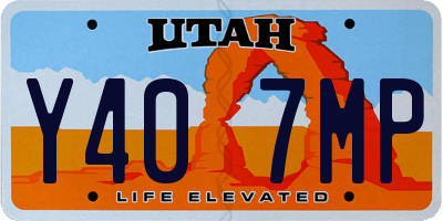UT license plate Y407MP