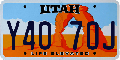 UT license plate Y407OJ