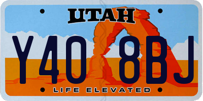 UT license plate Y408BJ