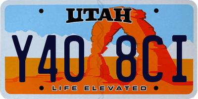 UT license plate Y408CI