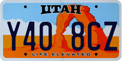 UT license plate Y408CZ