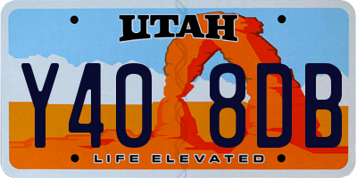 UT license plate Y408DB
