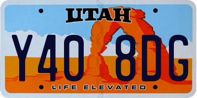 UT license plate Y408DG