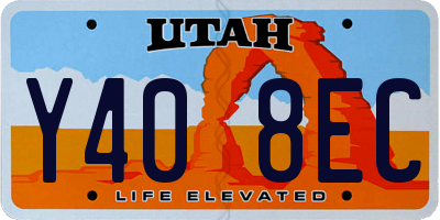UT license plate Y408EC