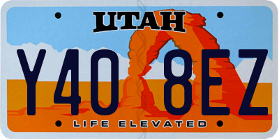UT license plate Y408EZ
