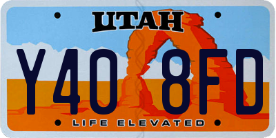 UT license plate Y408FD