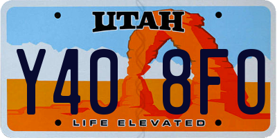 UT license plate Y408FO