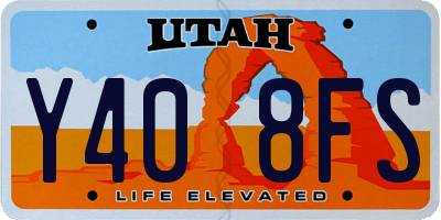 UT license plate Y408FS