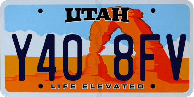 UT license plate Y408FV