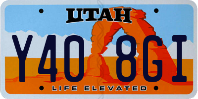 UT license plate Y408GI