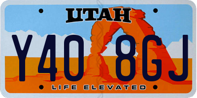 UT license plate Y408GJ
