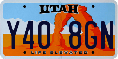 UT license plate Y408GN