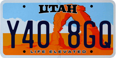 UT license plate Y408GQ