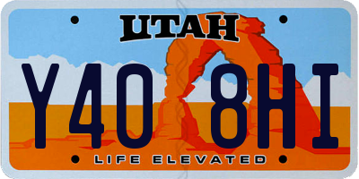 UT license plate Y408HI