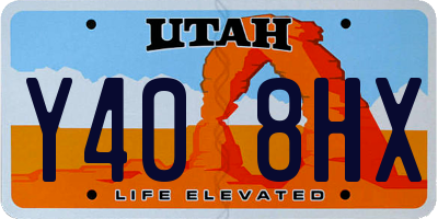 UT license plate Y408HX
