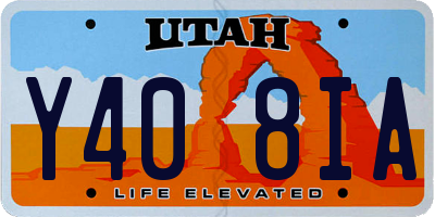 UT license plate Y408IA
