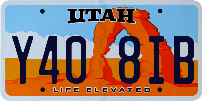 UT license plate Y408IB