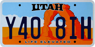 UT license plate Y408IH