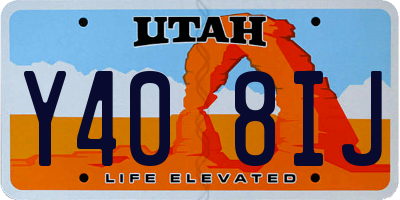 UT license plate Y408IJ