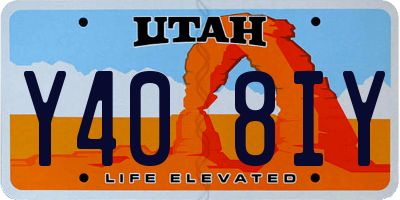 UT license plate Y408IY