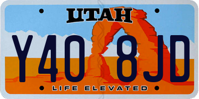 UT license plate Y408JD