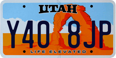 UT license plate Y408JP
