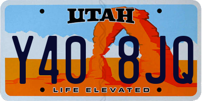 UT license plate Y408JQ