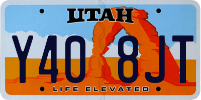 UT license plate Y408JT