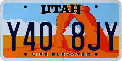 UT license plate Y408JY