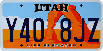 UT license plate Y408JZ
