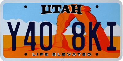 UT license plate Y408KI