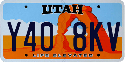 UT license plate Y408KV