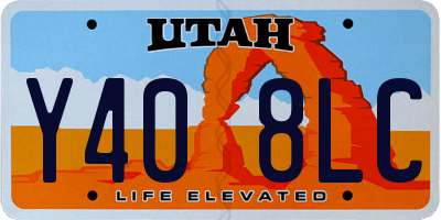 UT license plate Y408LC