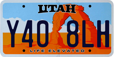 UT license plate Y408LH