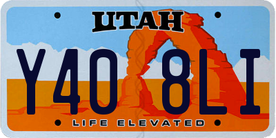 UT license plate Y408LI