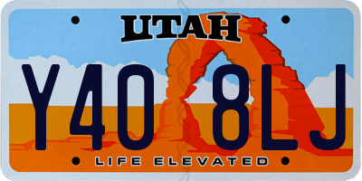 UT license plate Y408LJ