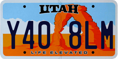 UT license plate Y408LM