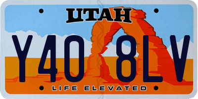 UT license plate Y408LV