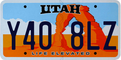 UT license plate Y408LZ