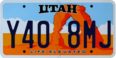 UT license plate Y408MJ