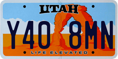 UT license plate Y408MN