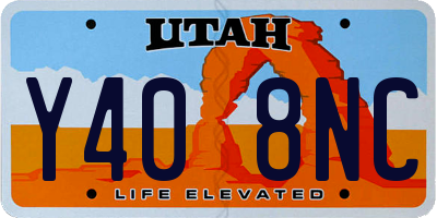 UT license plate Y408NC
