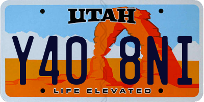 UT license plate Y408NI