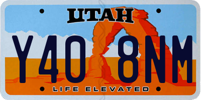 UT license plate Y408NM