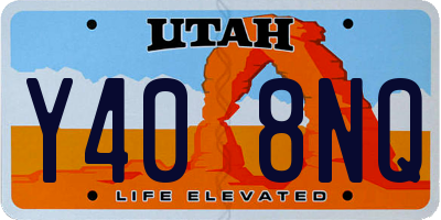 UT license plate Y408NQ