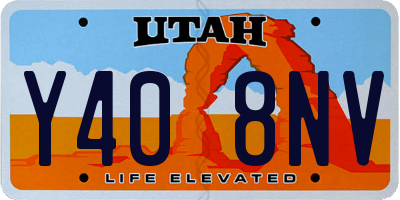 UT license plate Y408NV