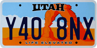 UT license plate Y408NX